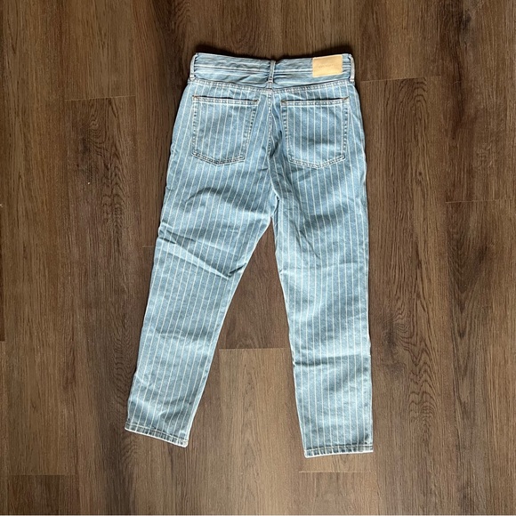 Everlane striped ankle straight 100% cotton rigid jeans - Picture 2 of 4